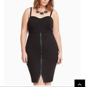 Torrid black bustier knit bodycon dress